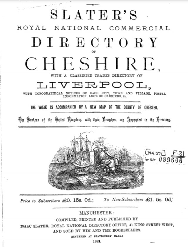 Churton residents in 19th and early 20th Century directories | Based in ...