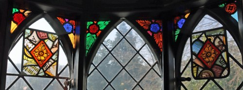 Gothic style lancet-shaped windows at Plas Newydd