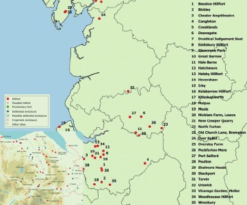 Composite map of Iron Age sites