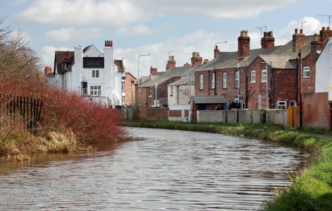 Towards the Bridge Inn (the white building)