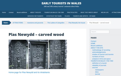 Early Tourists in Wales Plas Newydd
