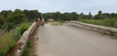 Looking back at the elegant bridge towards the Lodge