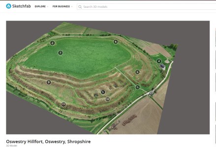 Sketchfab 3-D interactive model of Old Oswestry Hillfort. 