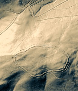 Moel Fenlli hillfort (LiDAR view).