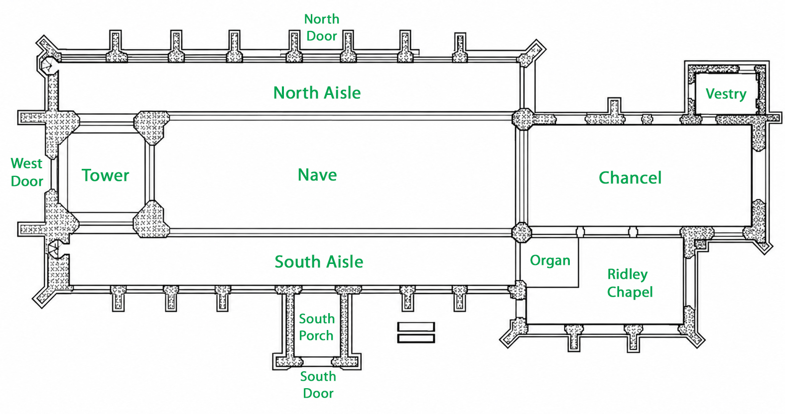 St Boniface annotated plan