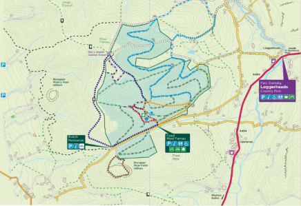 Map of Moel Famau footpaths