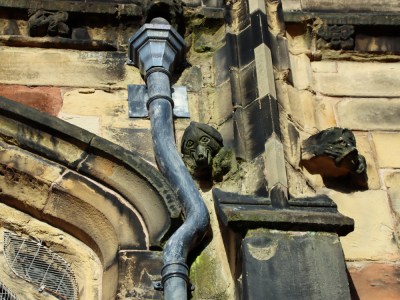 Small grotesques on the south side of the church.