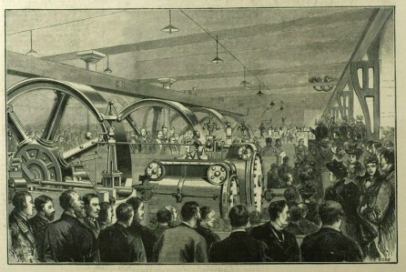 Prime Minister Lord Salisbury turning on the electricity to the LOR