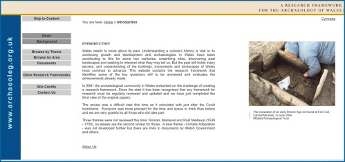 A Research Framework for the Archaeology of Wales