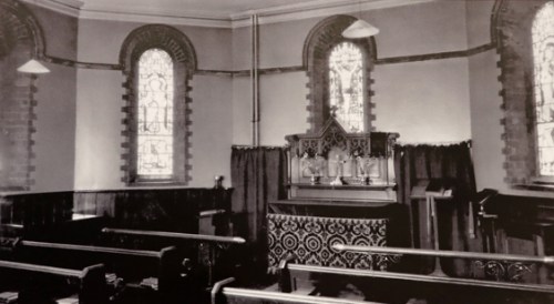 Infirmary Chapel Windows. Source: First floor display in the Wheeler Building, University of Chester